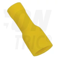 Csúszósaru 22,3mm hüvely teljesen szigetelt 41A sárga lapos 6,3x0,8 mm réz 4-6mm2 TRACON
