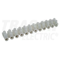 Sorkapocssáv nyomólemezes darabolható flexi 12P 25A 450V termoplaszt 4mm2/sokerű TRACON