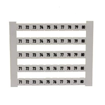 Sorkapocsjelölő lap (71-80) vízszintes fehér 5mm modultáv. DEK 5 FWZ 71-80 Weidmüller