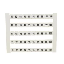Sorkapocsjelölő lap (91-100) vízszintes fehér 5mm modultáv. DEK 5 FWZ 91-100 Weidmüller