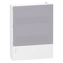 Kiselosztó PE/N-sínnel műanyag 2x 12M falonkívüli fehér IP40 átlátszó ajtó Mini Pragma Schneider