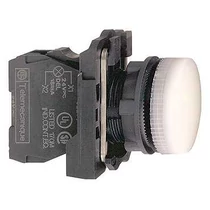 Jelzőlámpa komplett műa. d22 1x LED fehér 230-240V AC/DC kerek lapos Harmony XB5 Schneider