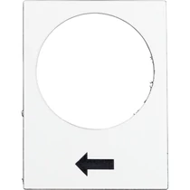 Felirati tábla darukapcsolóhoz "emelés lassú" fehér négyszögletes-forma 40mm-sz ZB2 Schneider