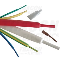 Zsugorcső kék 6.4mm/ 3.2mm-átmérő 1m 2:1-zsugor vékonyfalú melegzsugor TRACON
