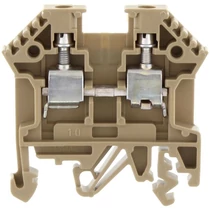 Átvezető sorkapocs 1-szintes 32A 0,2-4mm2/érvéghüvely bézs csavaros/ RK 2,5-4 BG CONTA-CLIP