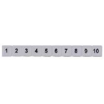 Sorkapocsjelölő csík (11-20) vízszintes fehér 6mm modultáv. SB 6/10 FW 11-20 WH CONTA-CLIP
