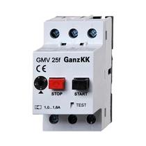 Motorvédő kapcsoló 3P 1,6-2,5A-hő 100kA fix termomágneses csavaros GMV 25F Ganz KK