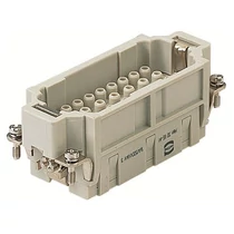 Ipari csatlakozó betét apa 32P 16A 500V krimpelt csapos termoplaszt-betét Han 32 EE-M-C HARTING