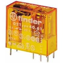 Miniatűr relé NYÁK/dugasz 16A 1-v 230VAC monostabil IP20 40.61.8.230.0000 FINDER