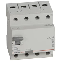 Áram-védőkapcsoló (Fi-relé) 4P 63A 0.03A A-típus 10kA analóg RX3 LEGRAND