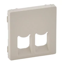 ValenaLife fedlap 2xRJ11/RJ45 beépíthető adatcsatlakozó központi fedlap műanyag krém LEGRAND