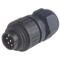 Köralakú ipari csatlakozó apa lengő 6-pólusú csapos 10A 250V egyenes IP67 CA6 LS HIRSCHMANN