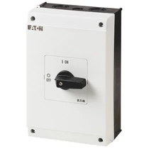 Szakaszoló be-ki kapcsoló 63A 3P 30kW/400VAC-3 ráépíthető tokozott fekete P3-63/I4 EATON