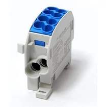 Fővezetéki leágazókapocs 152/100A Cu/Al ónozott kék 2x25+2x16mm2 1-pólus HLAK 25/16 N LEIPOLD
