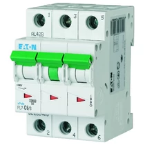 Kismegszakító 3P 6A C-jelleg 400V AC 10kA/60898 PL7-C6/3 EATON