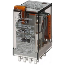 Általános célú relé 7A 4-v dugaszolós 24VAC monostabil IP20 55.34.8.024.0040 FINDER
