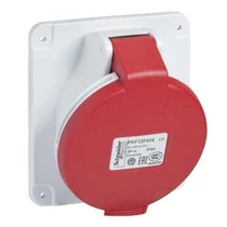 Ipari dugalj beépíthető 3P+N+E 3P 400V(50+60Hz) piros ferde 32A IP44 műanyag PratiKa Schneider
