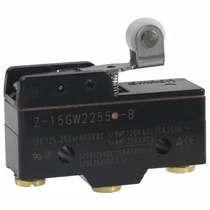 Mikrokapcsoló rövid lemezkar-görgő műanyag 1ny 1z 15A/AC15/230V IP00 Z-15GW2255-B OMI OMRON