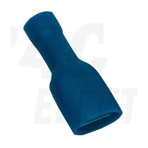 Csúszósaru 21,7mm hüvely teljesen szigetelt 32A kék lapos 6,3x0,8 mm réz 1,5-4mm2 TRACON