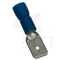 Csúszósaru 22,2mm dugó részlegesen szigetelt 32A kék lapos 6,3x0,8 mm réz 1,5-4mm2 TRACON