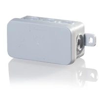 Kötődoboz falonkívüli 44mmx 85mmx 40mm szürke műanyag IP54 12 kábel/cső E126 F-TRONIC