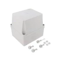 Kötődoboz falonkívüli műanyag 160mm x 135mm 150mm szürke teli fedél-fedél IP55 System Pro E ABB