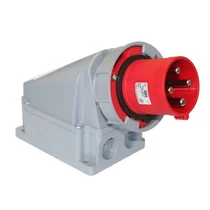 Ipari dugvilla 3P+E falonkívüli 63A 4P 400V(50+60Hz) piros műanyag ferde csavaros PCE