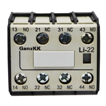 Segédérintkező blokk DIL-K15...18-hoz rádugható 2-z 2-ny 6A/AC15/230V csavaros LI-22 Ganz KK