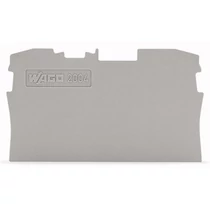 Sorkapocs vég-/elválasztólap szürke 1mm WAGO