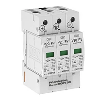 Túlfeszültség-levezető szolár dugaszolható 3P T2 1000V/DC 40kA 3M V20-C 3-PH-1000 OBO-BETTERMANN