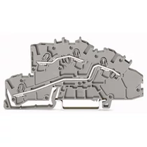 Átvezető sorkapocs 2-szintes 32A 0.75-2.5mm2/érvéghüvely szürke rugószorításos/ WAGO
