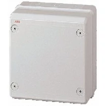 Kötődoboz falonkívüli műanyag 205mm x 220mm 140mm szürke teli fedél-fedél IP65 System Pro E ABB