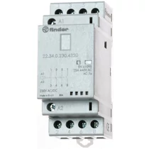 Installációs kontaktor sorolható 25A 250-440V AC 4-z 230V AC/DC-műk 2mod 22.34.0.230.4320 FINDER