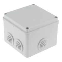 Kötődoboz falonkívüli műanyag 100mm x 100mm 80mm szürke teli fedél-fedél IP55 System Pro E ABB