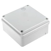 Kötődoboz falonkívüli műanyag 100mm x 100mm 80mm szürke teli fedél-fedél IP55 System Pro E ABB