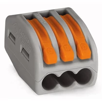 Vezetékösszekötő oldható 32A/400V leágazás 3x 0.8-4mm2 szürke WAGO