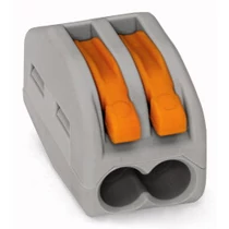 Vezetékösszekötő oldható 32A/400V leágazás 2x 0.8-4mm2 szürke WAGO