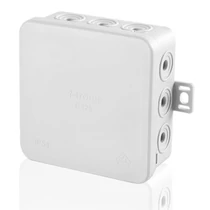 Kötődoboz falonkívüli 75mmx 75mmx 40mm szürke műanyag IP54 12 kábel/cső E125 F-TRONIC