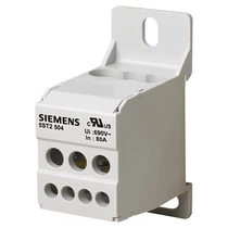 Sorkapoc elosztóblokk 1P 1x16mm2/8x10mm2 DIN-sínre 80A 5ST SIEMENS