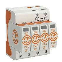 Túlfeszültség-levezető 4P C T2 TNC TN-S TN-C-S TN 230V/AC 40kA 4M V20-4-280 OBO-BETTERMANN