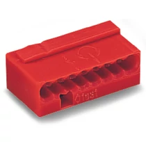 Vezetékösszekötő 8-pólus 6A 100V piros Micro WAGO