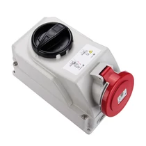 Ipari dugalj tokozott 3P+N+E mechanikai zár 32A IP44 5-pólus 400V(50+60Hz) piros műanyag-ház PCE