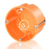 Gipszkarton szerelvénydoboz 1-es kerek 68mm-átmérő narancs műanyag csavarral E115 F-TRONIC