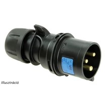 Ipari dugvilla lengő 2P+E 16A 3P 230V(50+60Hz) kék IP44 műanyag csavaros 6h-pozíció Midnight PCE