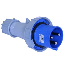 Ipari dugvilla lengő 2P+E 63A 3P 230V(50+60Hz) kék IP67 műanyag csavaros Power Twist PCE