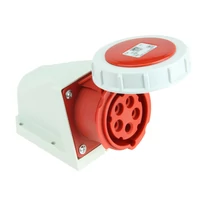 Ipari dugalj falra szerelhető 3P+N+E 16A 400V(50+60Hz) piros IP67 műanyag 6h-pozíció csavaros PCE