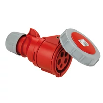 Ipari dugalj lengő 3P+N+E 32A 5P 400V(50+60Hz) piros egyenes IP67 műanyag 6h-pozíció Shark PCE