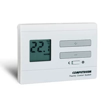 Szobatermosztát LCD +2xAA1,5V-elem digitális 5-40°C 8A 230V elektronikus fehér QUANTRAX