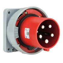 Ipari dugvilla 3P+N+E beépíthető 125A 5P 400V(50+60Hz) piros műanyag egyenes csavaros PCE
