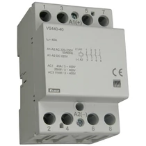Installációs kontaktor sorolható 40A 24-400V AC/DC 2-z 2-ny 230V AC/DC-műk 3mod VS440 Elko EP
